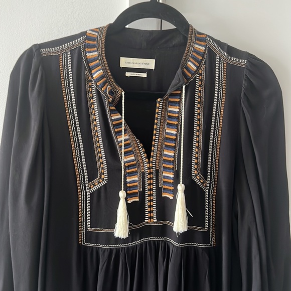 ETOILE ISABEL MARANT
Clara Embroidered 3/4-Sleeve Tunic Dress - Picture 2 of 5